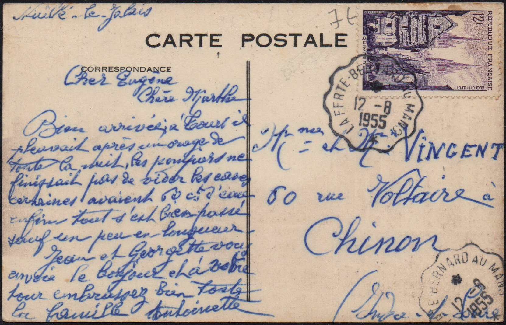 Courrier-Convoyeur La Ferté-Bernard au Mans 1955 from Nuillé-le-Jalais